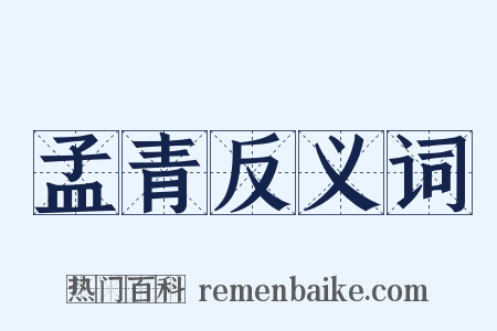 孟青反义词是什么意思的图片